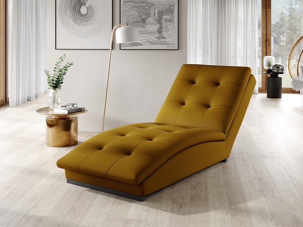 Chaise longue Cervinia poltrona divano relax - Tessuto giallo senape