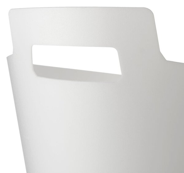 Cestino Gettacarta in Polypropylene con fondo in metallo verniciato ARCHIMEDE Dimensioni �30xh 42cm bianco