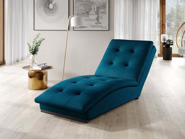 Chaise longue Cervinia poltrona divano relax - Tessuto verde acqua scuro