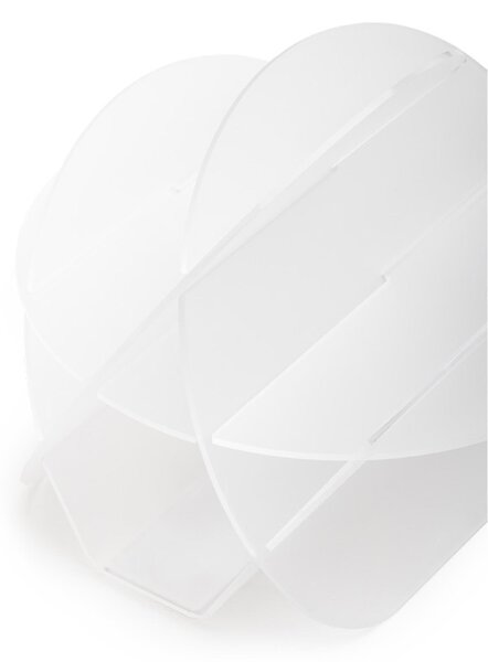 Applique da muro in cristallo Acrilico ALLEGRETTA 24x17x h25 cm peso 1,4 kg supporto metallo paralume Trasparente Satinato