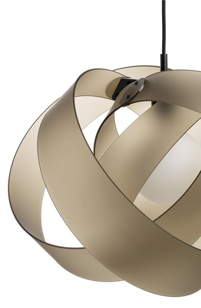 Lampadario a sospensione NUVOLA MAXI 1 Luce � 54x h 36 cm - Peso 3,5 kg 70W E27 HGS, 15 W LED Supporto in Metallo Paralume in metacrilato Fum� Marrone Satinato