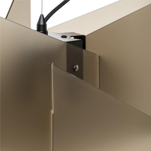 Lampadario a sospensione in Cristallo Acrilico KARTIKA BIG �70x h41 cm peso 2,7 kg supporto in metallo in metacrilato Fum� Marrone Satinato