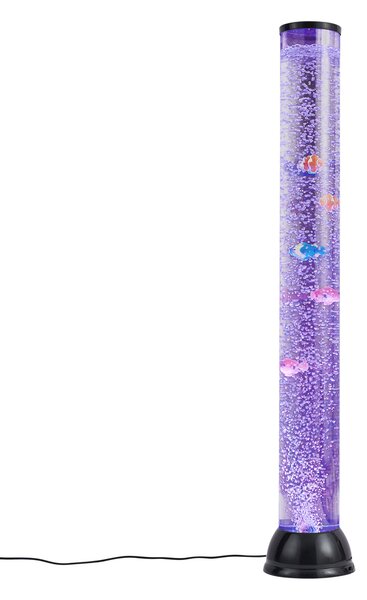 Tubo a bolle nero 90 cm con LED RGB - Zoop