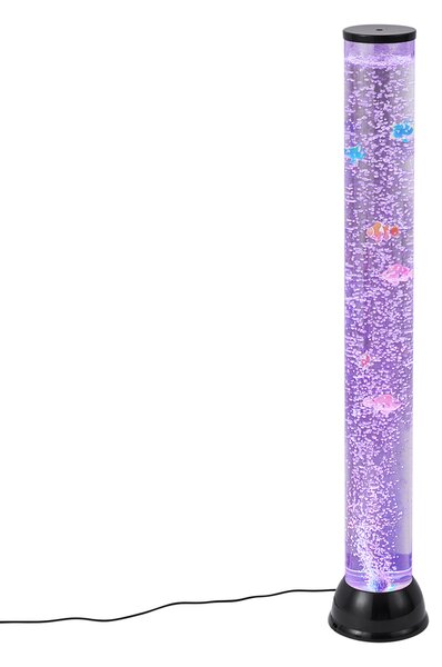 Tubo a bolle nero 90 cm con LED RGB - Zoop