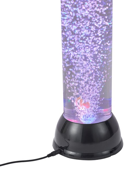 Tubo a bolle nero 90 cm con LED RGB - Zoop
