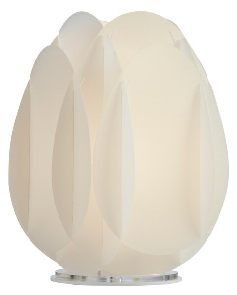 Lampada da Tavolo con filo da 1.60 mt FLORA petali in Sandylex base in acciaio �40xh51cm, kg.1,8 colore oropearl