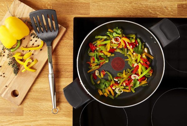 LAGOSTINA Tegame a Induzione Antiaderente Rotondo in Alluminio 2 Manici cm 26 - Cucina Mediterranea