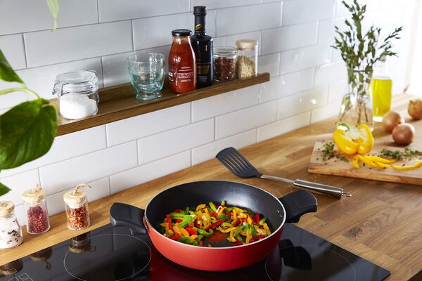 LAGOSTINA Tegame a Induzione Antiaderente Rotondo in Alluminio 2 Manici cm 26 - Cucina Mediterranea