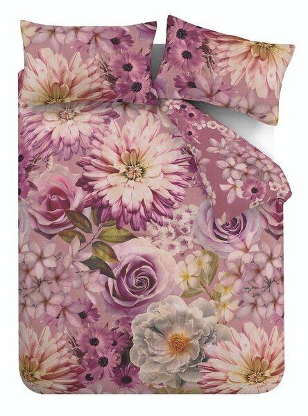 Set copripiumino e federa rosa per letto singolo 135x200 cm Rosemoor Floral – RHS