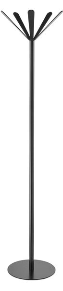 Appendiabiti in metallo verniciato base in legno con finitura antigraffio �40xh174cm JUTA Colore Nero