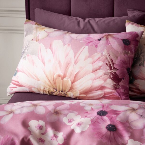 Set copripiumino e federa rosa per letto singolo 135x200 cm Rosemoor Floral – RHS