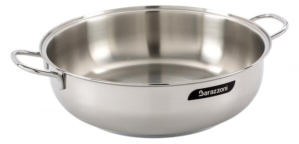 BARAZZONI Tegame a Induzione in Alluminio 2 Manici Utilizzabile in Forno cm 28 - Bonita