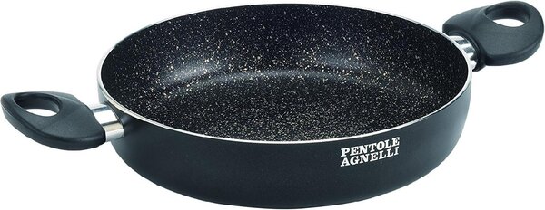 Pentole Agnelli Tegame Antiaderente in Alluminio 2 Manici cm 24