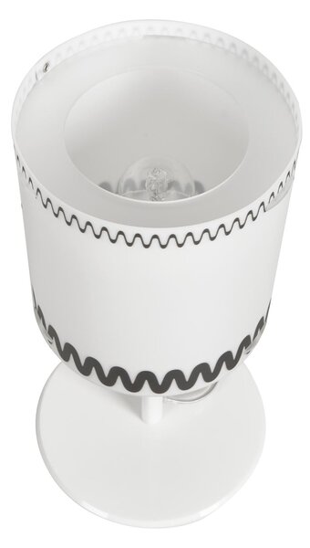 Lumetto da tavolo Abat Jour RICCIONE in polipropilene e Materiali riciclabili 20xh35 cm -E14 Socket Bulbs 1x30W Max E14 FBT colore texure nero