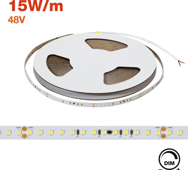 Striscia LED 48V 15W/m Ultra Long Professionale - IP20 - 20 metri