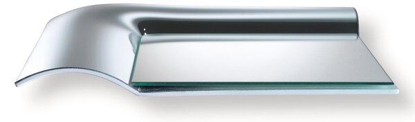 Specchiera rettangolare telaio acciaio 70x90 cm cornice vetro finitura cromo CURVO
