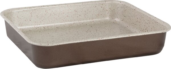 Pentalux Teglia Forno per Pizza Antiaderente Quadrata in Alluminio Puro 35 x 35 cm - Rustic Line