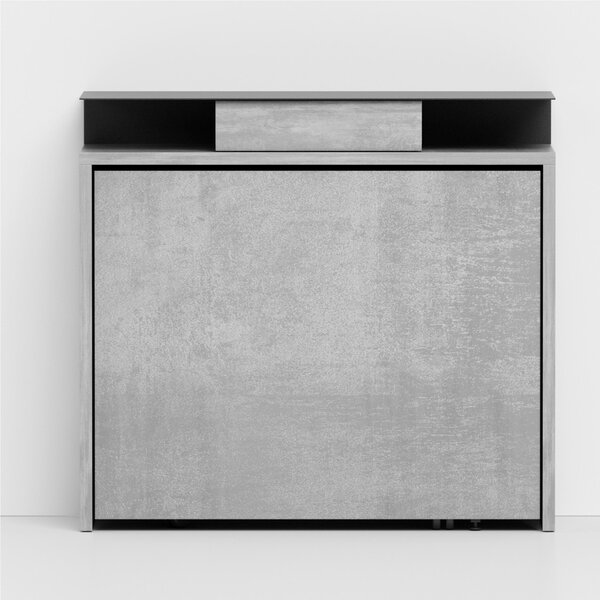 Tavolo chiudibile con portasedie, 6 Sedie e Consolle 172x92x73h Archimede richiudibile in 34 centimetri cemento con 6 sedie Bianche prodotto consegnato Montato
