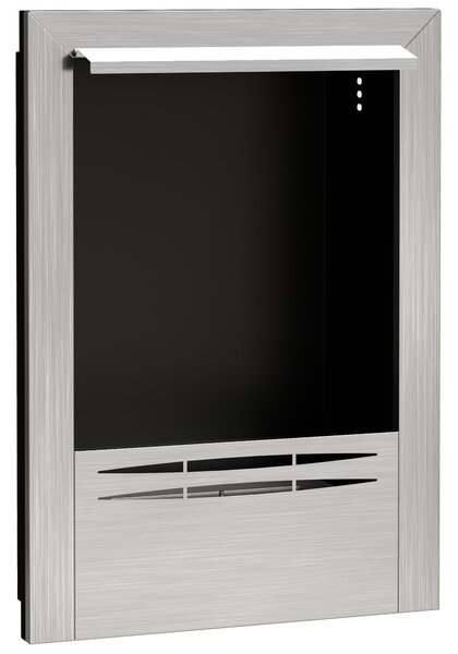 HOMCOM Camino a Bioetanolo da Incasso in Acciaio, Capacità 0.9L e Durata 3.3 Ore, 48x18x59 cm, Argento