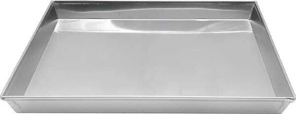 Pentole Agnelli Teglia Forno per Pizza Rettangolare in Alluminio 40 x 30 cm colore Argento - Pasticceria