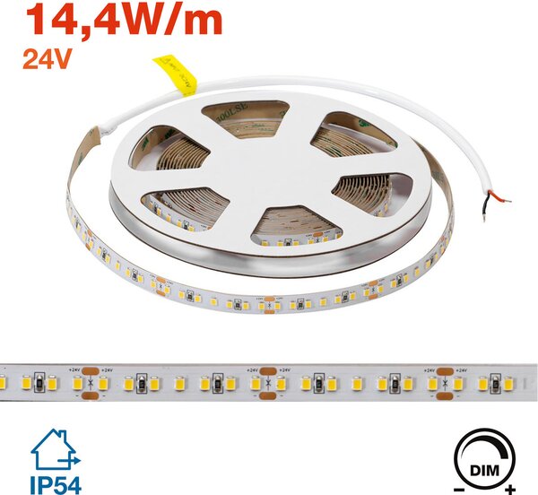 Striscia LED 24V 144W/m per Verdure Verdi Professionale IP54 - 5 metri