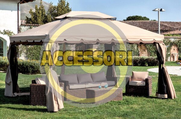 Giardini del Re Teli per Gazebo 3x4 mt Set da 4 Teli Laterali per Gazebo Adventure