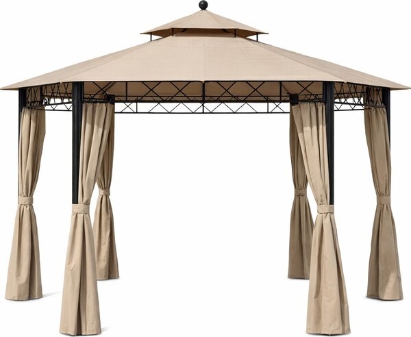 Giardini del Re Teli per Gazebo 3x3 mt Set 4 Teli Laterali Colore Bianco - Eden