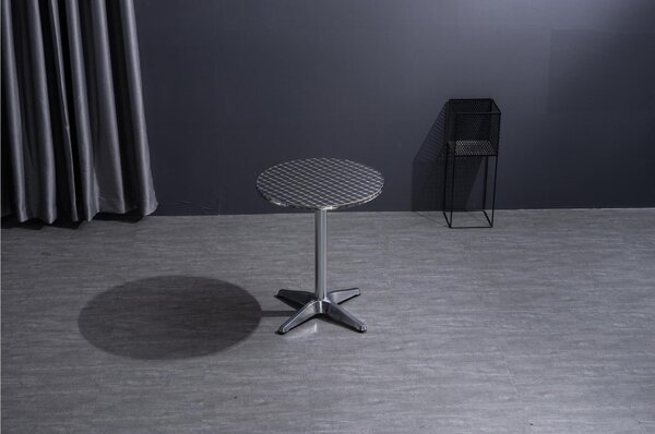 Tavolo rotondo in Alluminio modello Bar � 70xh75 cm peso 11,2 kg completamente smontabile colore alluminio
