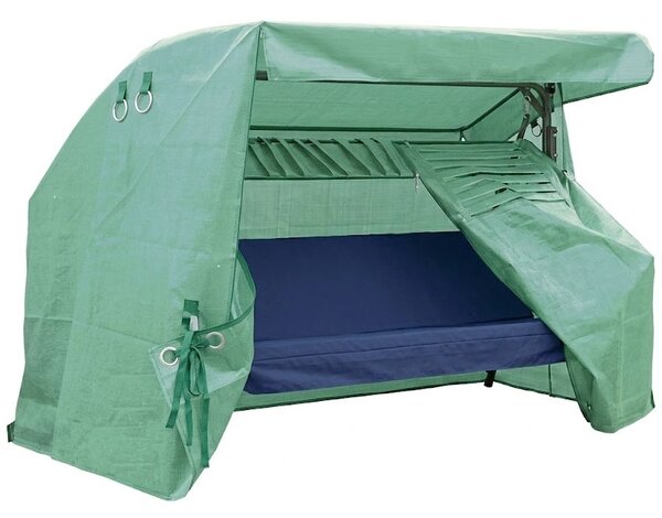 Domus Telo Copertura per Dondolo da Giardino in Polietilene Dimensioni 240x135x200 cm colore Verde