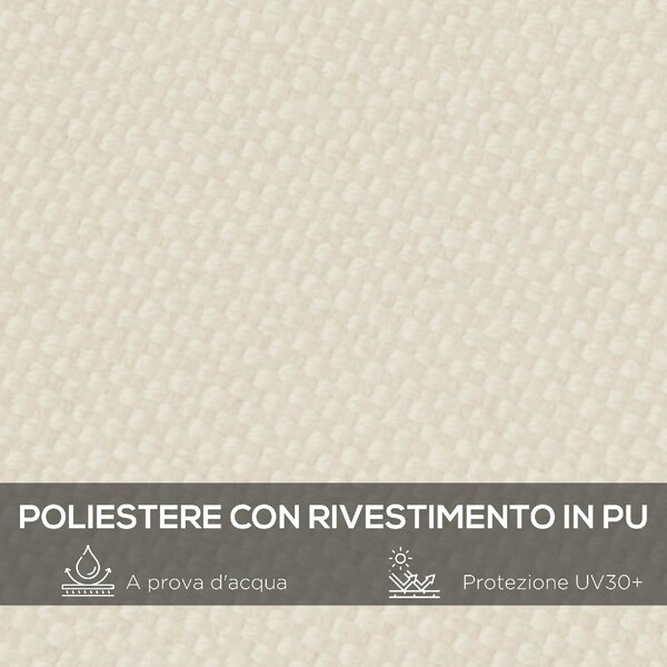 VivaGarden Telo Copertura per Pergola 3x3 m in Poliestere con 16 Fori di Drenaggio 297x297 cm colore Beige