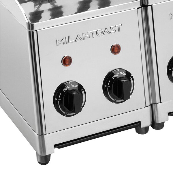 Tostapane a 4 Pinze Milan Toast in acciaio inossidabile 37x30xh22 cm 230V 50/60Hz 2,74kW ideale per sandwiches Con timer di regolazione inox