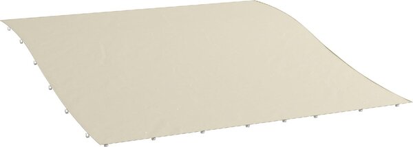 VivaGarden Telo Copertura per Pergola 3x3 m in Poliestere con 16 Fori di Drenaggio 297x297 cm colore Beige