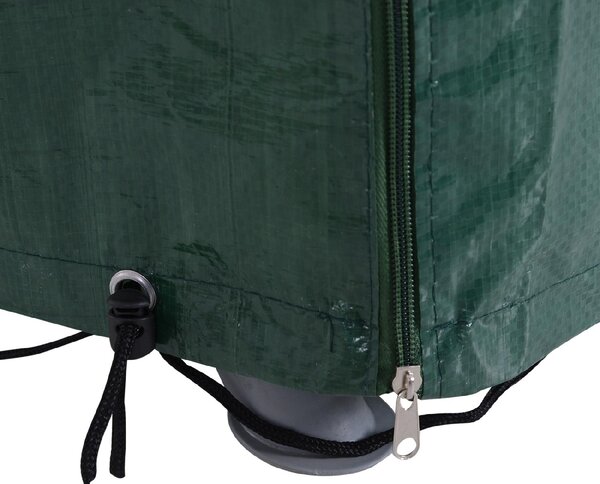 VivaGarden Telo Di Copertura Per Mobili da Esterno Impermeabile Anti Muffa con Fissaggio In Pe Verde 215x155x150 cm