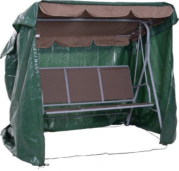 VivaGarden Telo Di Copertura Per Mobili da Esterno Impermeabile Anti Muffa con Fissaggio In Pe Verde 215x155x150 cm