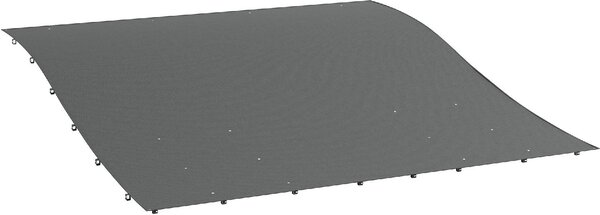 VivaGarden Telo Copertura per Pergola 3x3 m in Poliestere con 16 Fori di Drenaggio Dimensioni 297x297 cm colore Grigio Scuro