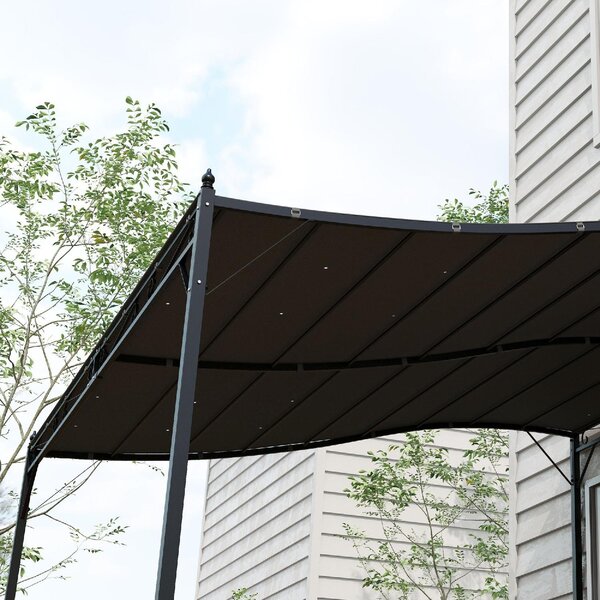 VivaGarden Telo Copertura per Pergola 3x3 m in Poliestere con 16 Fori di Drenaggio Dimensioni 297x297 cm colore Grigio Scuro