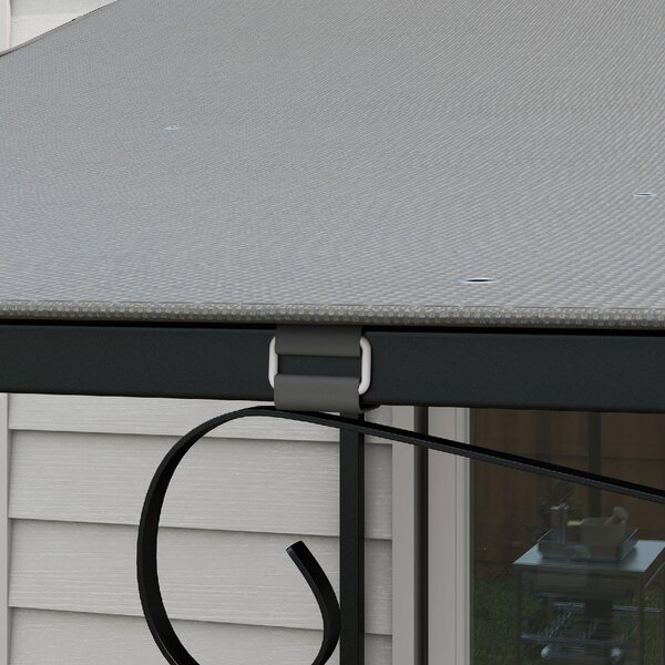VivaGarden Telo Copertura per Pergola 3x3 m in Poliestere con 16 Fori di Drenaggio Dimensioni 297x297 cm colore Grigio Scuro