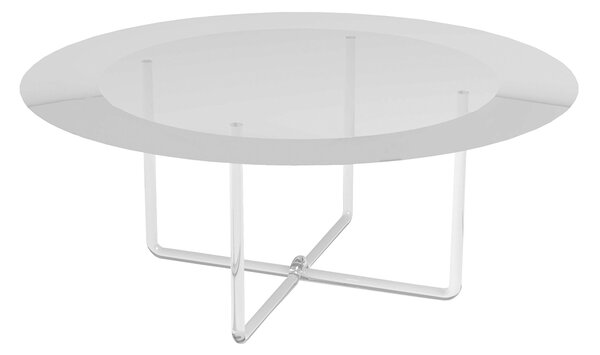 Tavolino Rotondo Essence Forma svasata diametro 90xh33cm - peso 11,12 kg realizzato in plexiglas Curvato a Caldo Spessore 15/20 mm