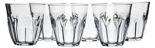 Bicchieri molati Ankon - set 6 pezzi trasparente in SAN , dimensioni 9,5x9,5xH9,5 cm, peso 0,74 kg