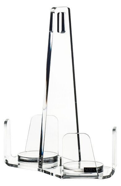Porta bicchieri doppio like water trasparente incolore, dimensioni 18x9xH20,5 cm, peso 0,22 kg, spessore 5 mm trasparente