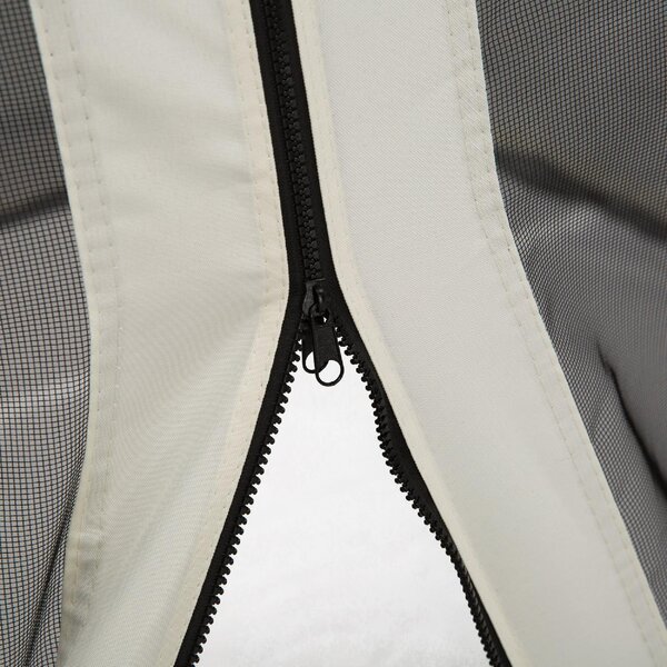 VivaGarden Telo per Gazebo Zanzariera Universale con Cerniere 302x207 cm colore Nero/Beige