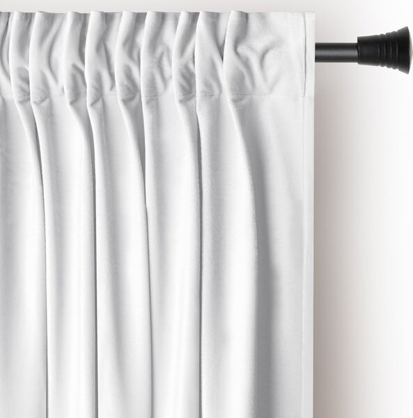 Tenda parzialmente oscurante bianca in velluto 140x245 cm Pleat – Restilo
