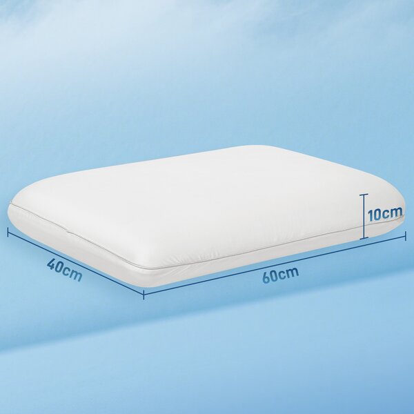 HOMCOM Cuscino Memory Foam a Rimbalzo Rapido con Copertura Rimovibile e Lavabile, 60x40x10 cm, Bianco Crema | Aosom Italy
