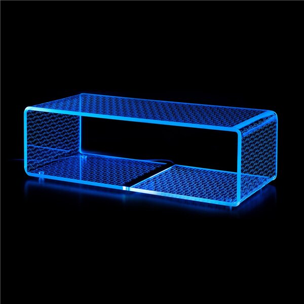 Lampada da tavolo Tavolino luminoso LED EXTRA LARGE RGB 100x45xh31 cm 15 W -6.000 K in Cristallo acrilico inciso Titts e Buts