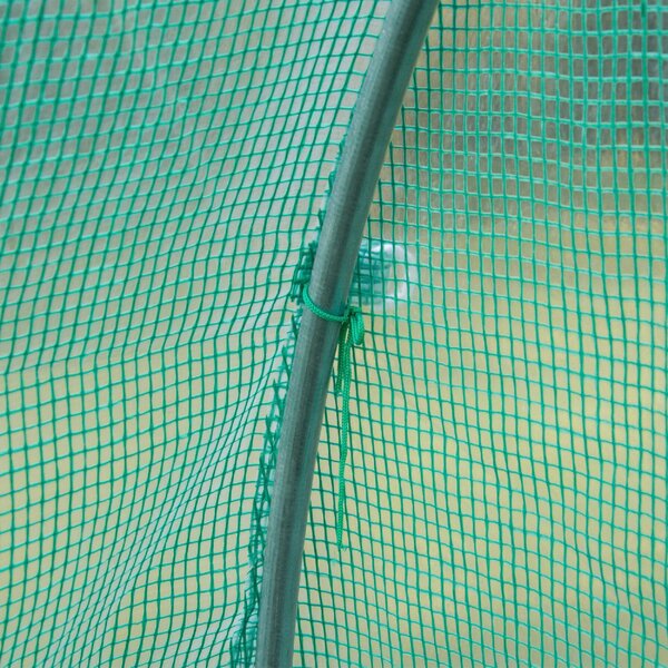 Brugel Telo per Serra in PE con 6 Finestre Porta Avvolgibile e Bordi Interrati 3x2x2 m colore Verde - 824DHGN