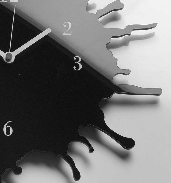 Orologio da parete movimento al quarzo BIG �63,5x2,5 in plexigas bicolore SKIZZO Nero