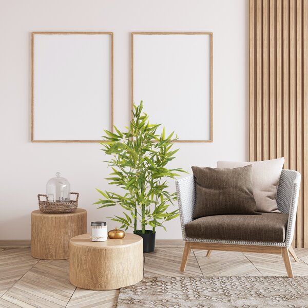 HOMCOM Pianta di Bambu Artificiale Alta 90 cm da 504 Foglie in PEVA e PP Verde con Vaso in Cemento Ø15x12.5 cm | Aosom Italy