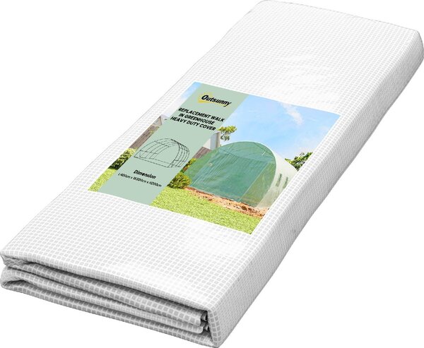 VivaGarden Telo Serra in PE con 8 Finestre, Porta Avvolgibile e Bordi Interrati 4x3x2 m colore Verde - GNZ539