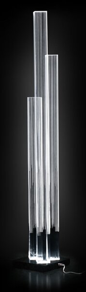 Lampada block da terra, dimensioni 20x20xH120 cm, spessore 200 mm alla base luce calda