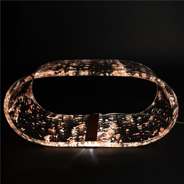 Lampada da tavolo Futura Led Grande MARBLE 33x14,5xh16 cm 5 W -6.000 K in plexiglas inciso acrilico Bronzo